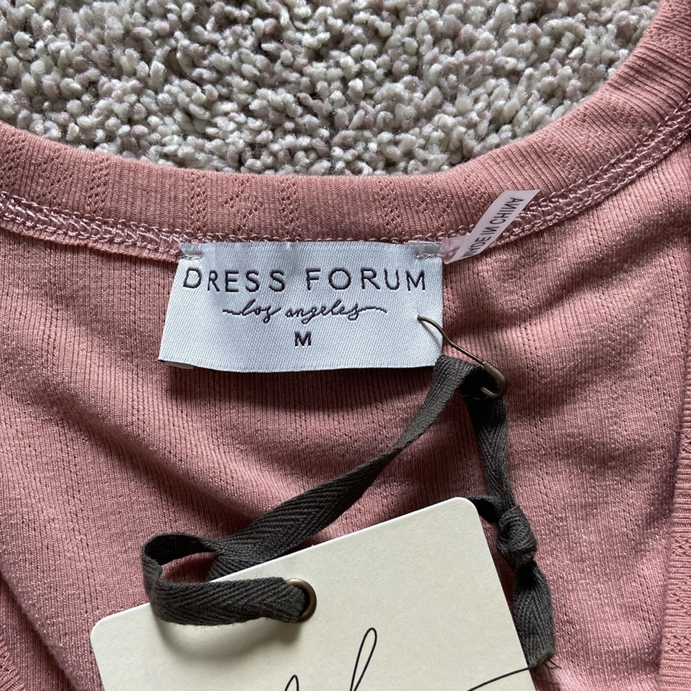 Dress Forum • Dusty Rose Pointelle Cropped Tank - Picture 8 of 12